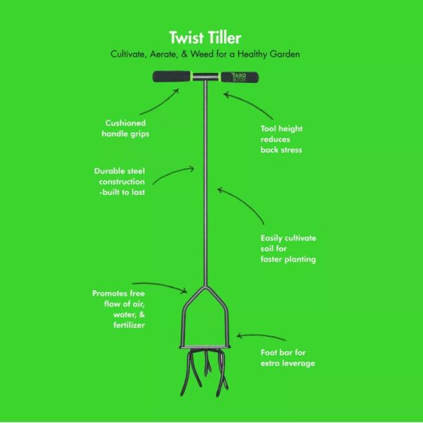 Manual Twist Tiller – Heavy-Duty Garden Soil Cultivator - Image 3